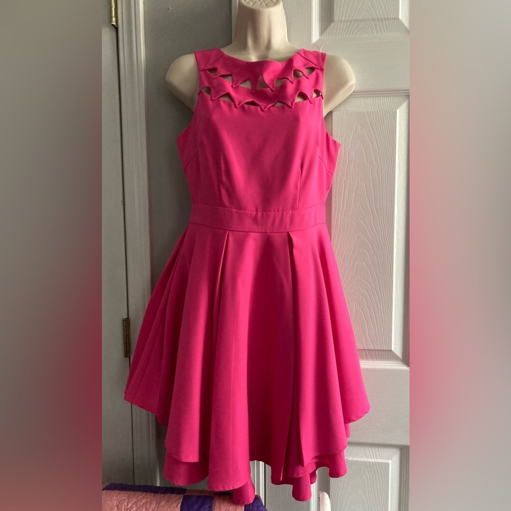 LuLu*s Hot Pink Barbie Party Dress, M or 6, Super Cute